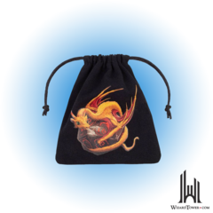 Dice bag - Dragon (Black and Adorable)